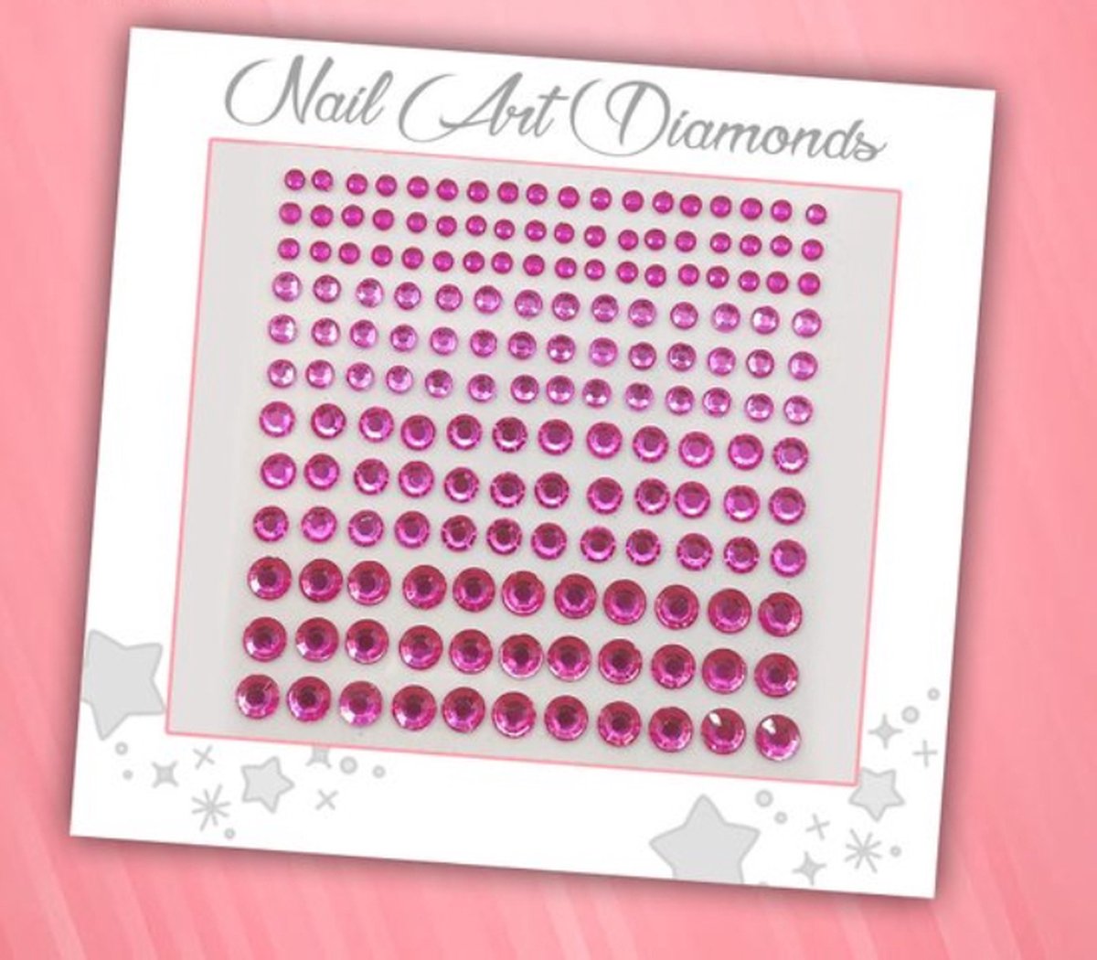 Goedkoopste Nail Art Diamonds (165 Diamantjes Roze) [Zelfklevend Nagel Steentjes Decoratie Versiering - Manicure Kunstnagels Nepnagels - Acryl Nagels Rhinestone Rhine Stones]