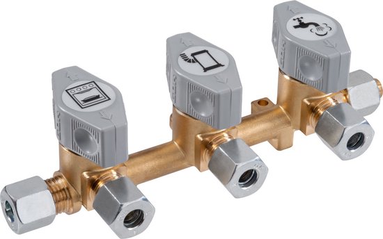 GOK Gasdistributieblok 3-Weg 8-8mm van GOK — afbeelding 2