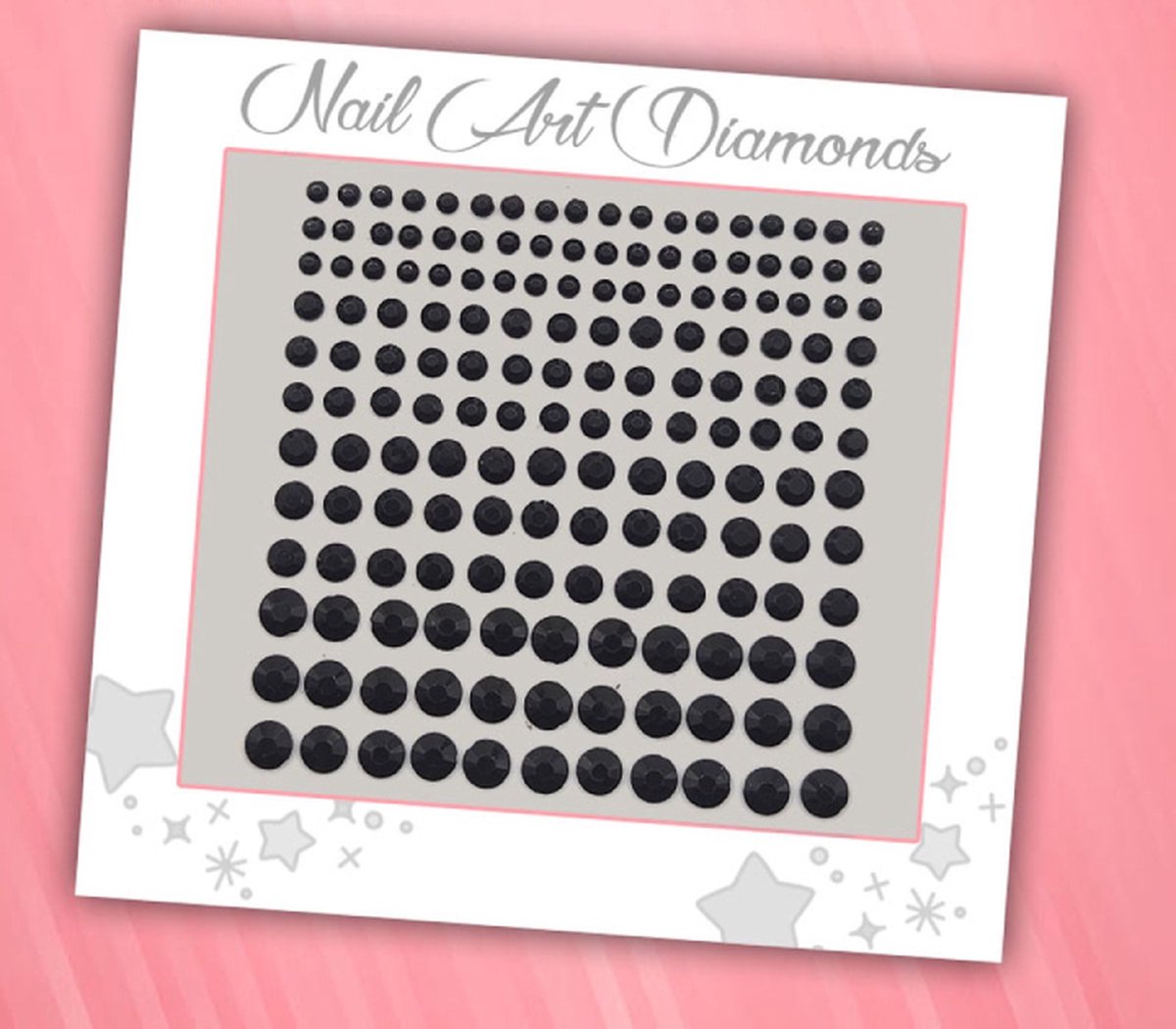 Goedkoopste Nail Art Diamonds (165 Diamantjes Zwart) [Zelfklevend Nagel Steentjes Decoratie Versiering - Manicure Kunstnagels Nepnagels - Acryl Nagels Rhinestone Rhine Stones]