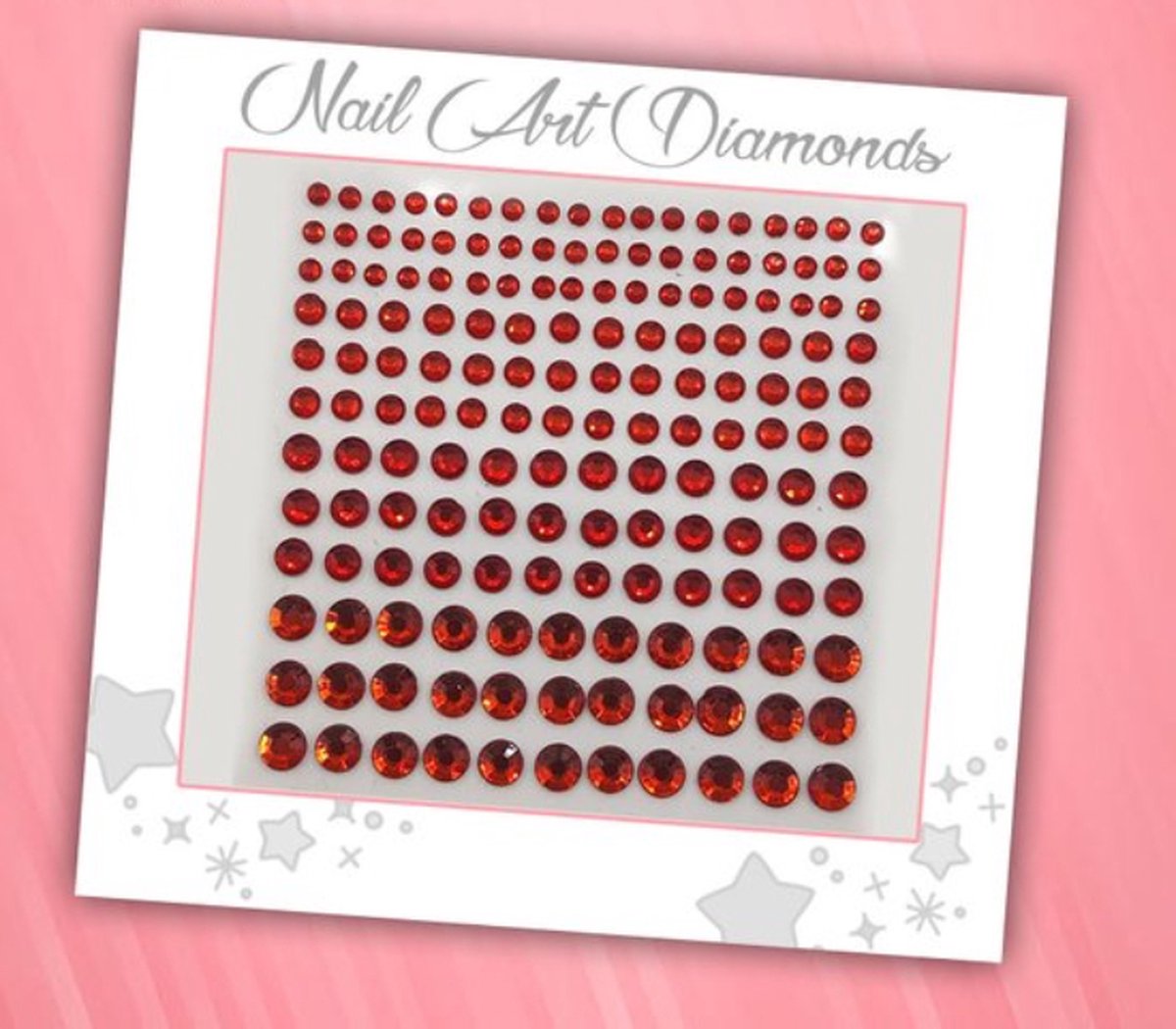 Goedkoopste Nail Art Diamonds (165 Diamantjes Rood) [Zelfklevend Nagel Steentjes Decoratie Versiering - Manicure Kunstnagels Nepnagels - Acryl Nagels Rhinestone Rhine Stones]