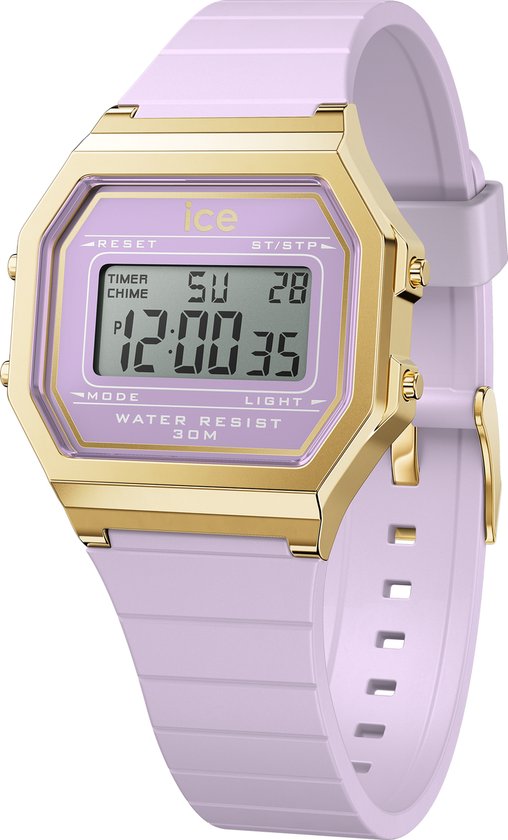 Ice Watch ICE digit retro - Lavender petal 022061 Horloge - Siliconen - Paars - Ø 33 mm