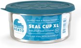 Blue Water Bento - Seal cup XL Lekvrij - bewaarbak - RVS - met silicone deksel - 650ml.