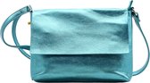 Flora&Co - crossbody tas - eend blauw metallic