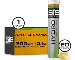 Science in Sport - SIS Go Hydro Bruistabletten - 300mg Elektrolyten - Pineapple & Mango Smaak - 20 Tabletten