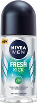 3x Nivea Men Anti-Transpirant Roll-On Fresh Kick 50 ml