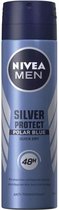 3x Nivea Men Deodorant Spray Silver Protect Polar Blue 150 ml