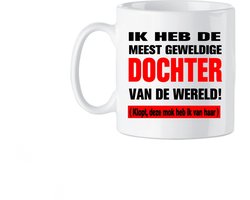 Koffie beker tekst ik heb de meest geweldige dochter -grappige thee mok vader
