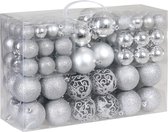 Deuba Kerstballen 100 Stuks - Mat Glanzend - Ø 3 6 cm Zilver