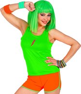 Widmann - Jaren 80 & 90 Kostuum - Sportieve Hotpants Neon Oranje Vrouw - Oranje - One Size - Carnavalskleding - Verkleedkleding