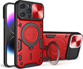 GSMNed – Hardecase iPhone xr – Luxe iPhone hoesje Rood – – Shockproof Rood – Iphone xr