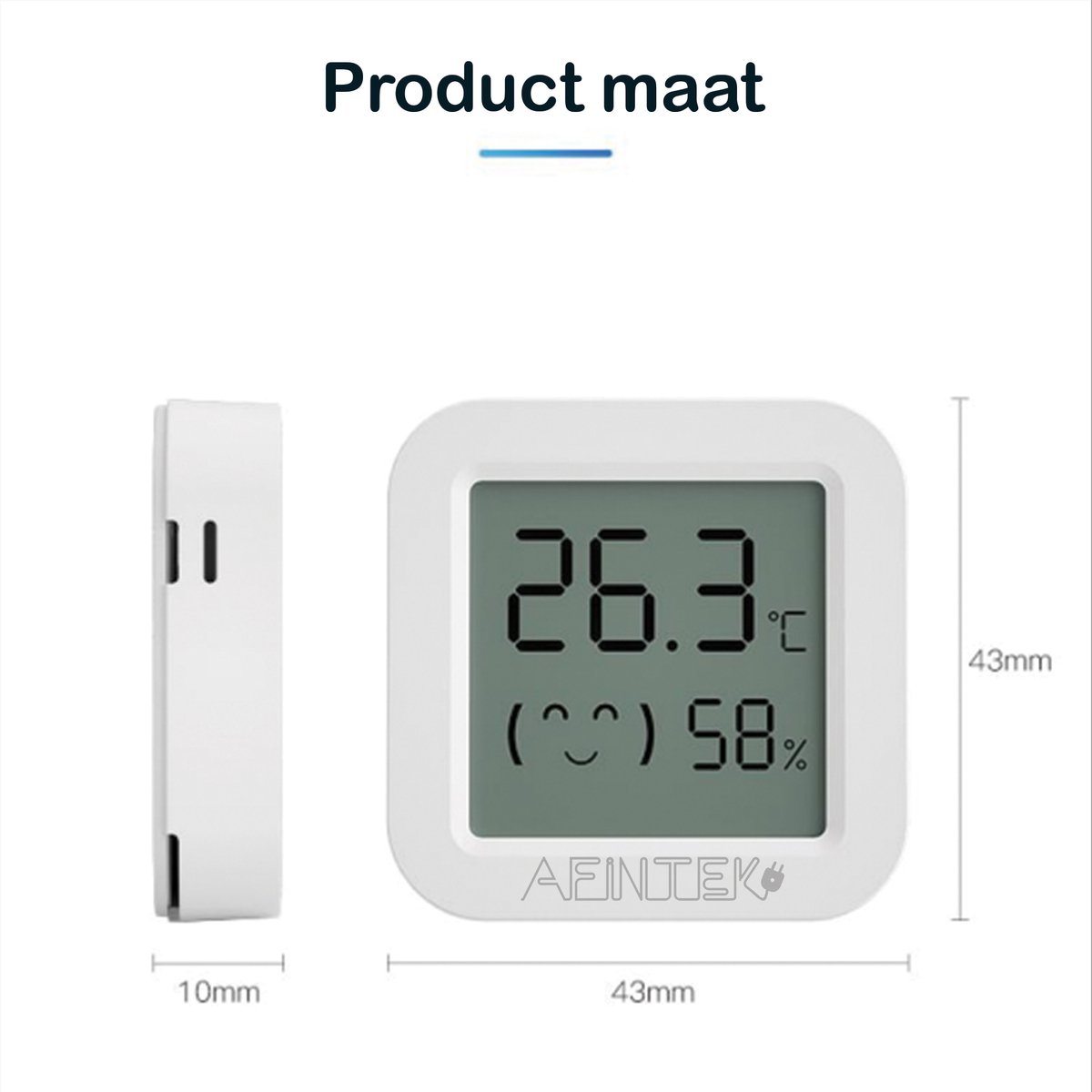 Smart Life WiFi Thermometer / Hygrometer Inclusief Datum & Tijd -  USB-versie | bol