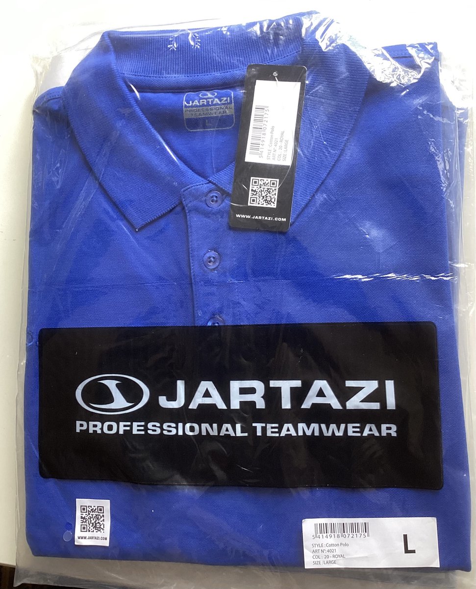 Jartazi Polo katoen, Heren, Royal blauw, Maat L