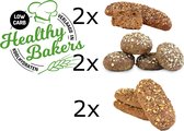 Healthy Bakers Low Carb Pakket 2 - 4 stokbroden, 8 bollen en 6 pistolets -