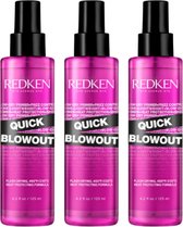 Redken - Quick Blowout Primer Spray - Heat Protection - Haarspray - 3 x 125 ml