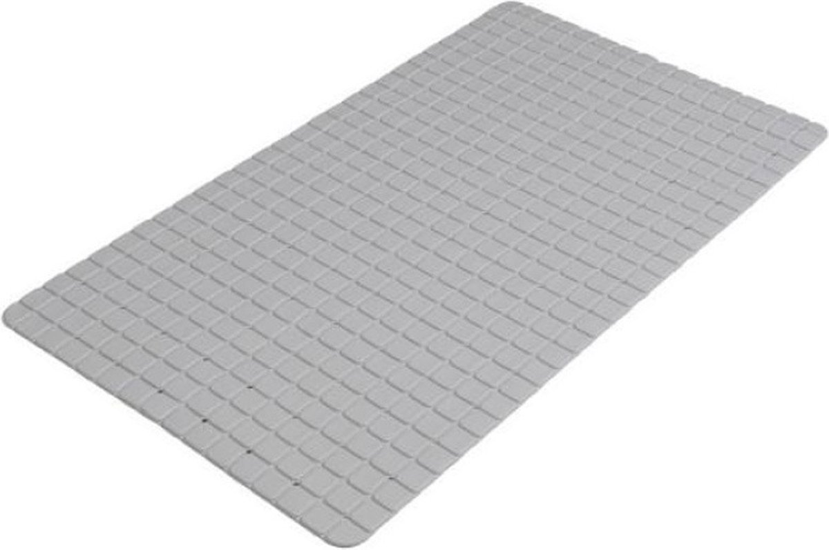 Urban Living Badmat - steengrijs - 39x69 cm - douche anti slip mat - rubber