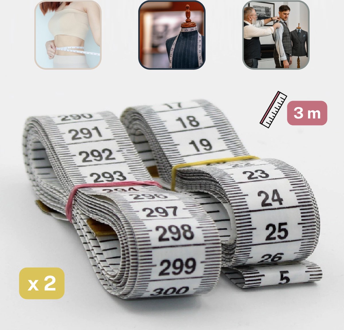 Fako Bijoux® - Ruban à mesurer 1,5 mètre - Ruban à mesurer corps - Ruban à  mesurer - | bol