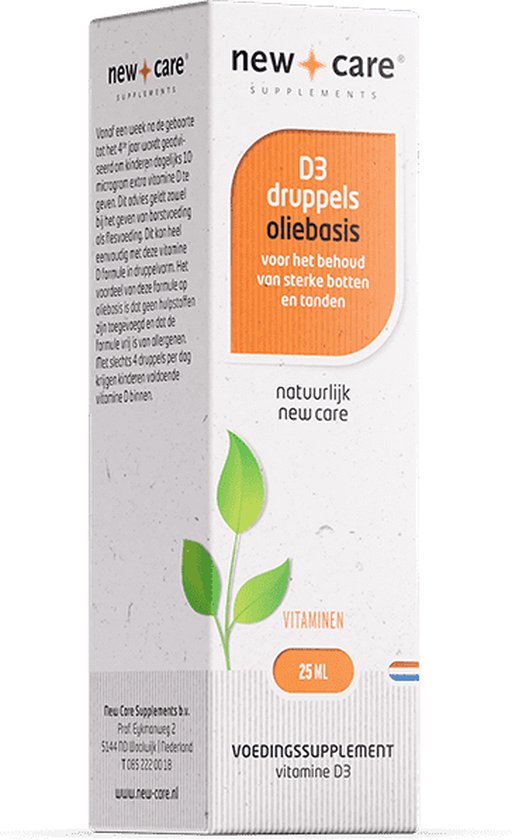 New Care Vitamine D3 druppels kind oliebasis - 25ml - New Care Supplements