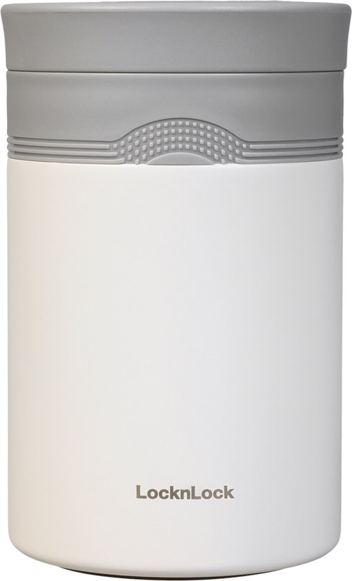 Lock&Lock RVS Thermos Lunchbox - Voedselcontainer - Voedseldrager - Lunchpot - Snackbox - Soepbeker to go - Warme maaltijden - Volwassenen - 500ml - Houdt tot 6 uur warm - Lekvrij - Wit