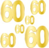 Décoration 60 ans doré 12 pièces - Décorations anniversaire - Décorations anniversaire - Décorations 60 ans - Décorations 60 ans