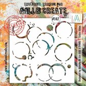 Aall & Create stencil - Coffee stains 15 x 15 cm