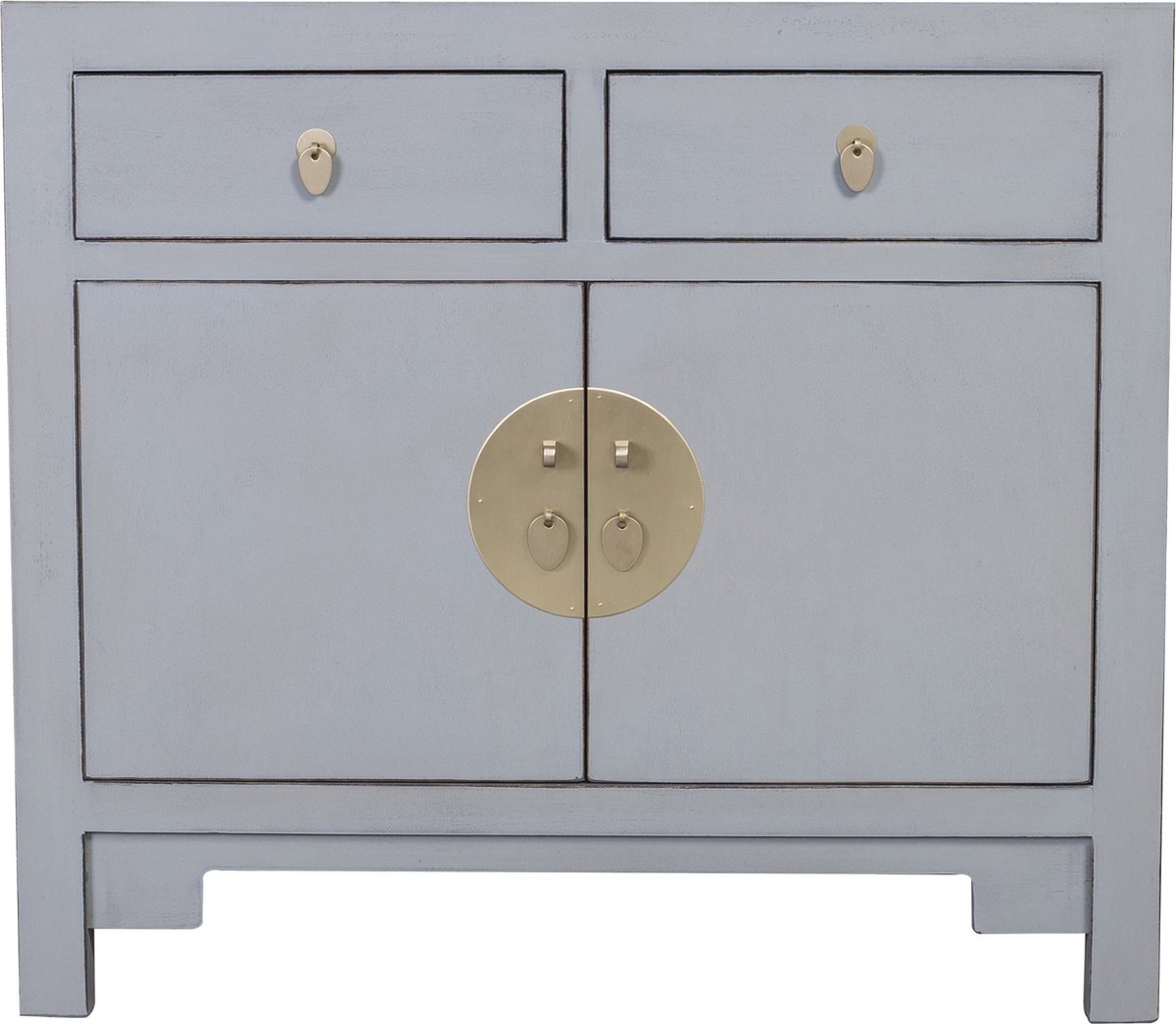 Fine Asianliving Chinese Kast Pastel Grijs - Orientique Collectie B90xD40xH80cm Chinese Meubels Oosterse Kast