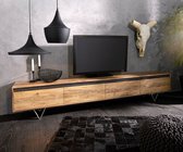 TV-meubel Stonegrace acacia natuur 240 cm 4 deuren design meubilair 4 deuren