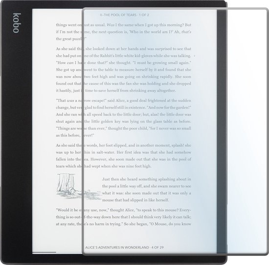 Kobo Libra 2 Protecteur d'écran en verre trempé Glas Tempered Glass (7  pouces)