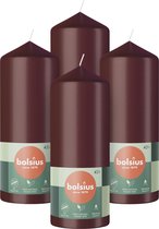 Bol.com Bolsius - Gladde Stompkaarsen - 15cm - 4 stuks - Bordeaux Rood aanbieding