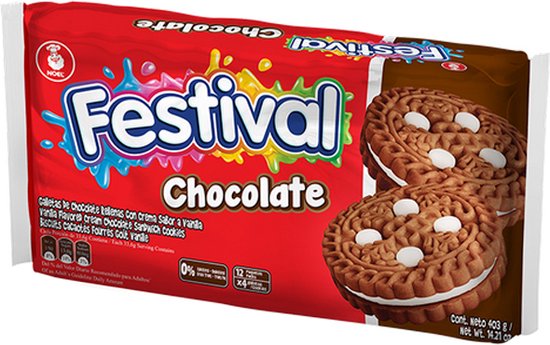 Festival Chocolate Flavoured Cookies - roomboterkoekjes met chocoladesmaak - 403g