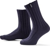 SOXS® Wollen sokken | SOX3530 | Donkerblauw | Kuithoogte | Maat 37-41 | Blue horizon label