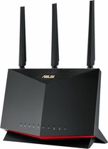 ASUS RT-AX86U Pro, Wi-Fi 6 (802.11ax), Bi-bande (2,4 GHz / 5 GHz), Ethernet/LAN, Noir, Routeur