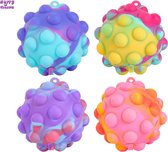Happy Trendz® Stressballen super fun - 3x stuks - Knijpbal - Pop it bal - Kinderen - stressbal voor hand - Fidget Toys - volwassenen - Handknijper - Multi - Tiktok Set 3 pcs