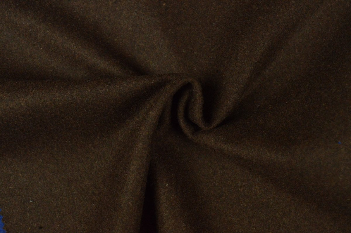 10 meter wol stof op rol - Bruin - 78% Polyester / 22% Wol