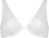 Hunkemöller Scallop Dames Bikinitopje - Wit - Maat F75