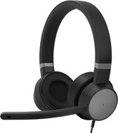 Lenovo Go On Ear headset Kabel Computer Stereo Zwart Ruisonderdrukking (microfoon) Volumeregeling, Microfoon uitschakel