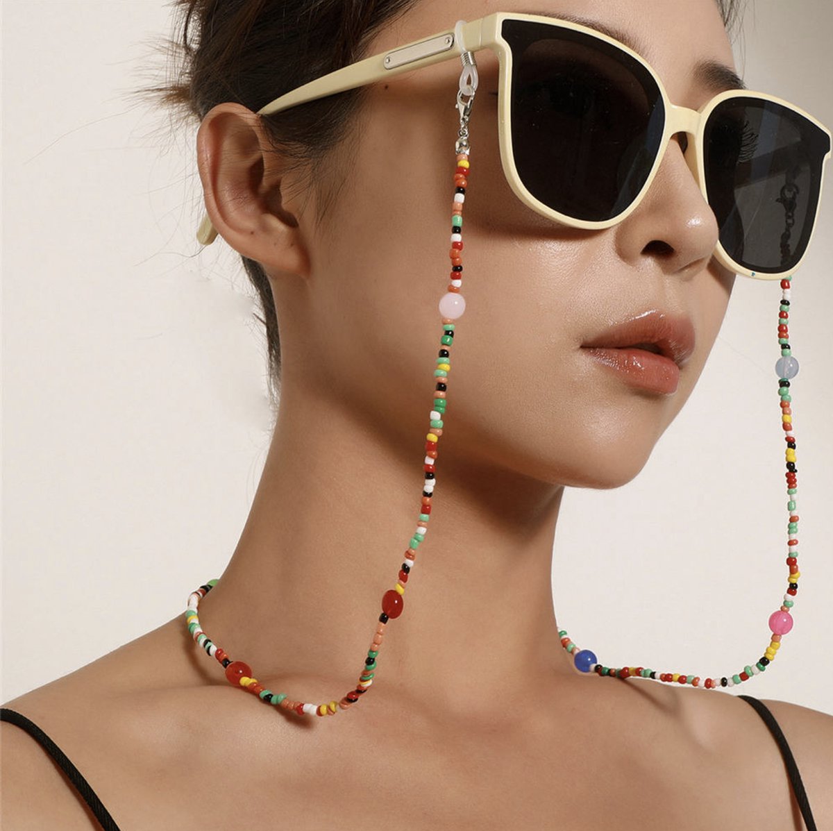 Hiden - Bril ketting - Mondkapjes Ketting - Sieraad - Trendy - Fashion - Mode - Dames - Heren | Regenboog