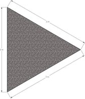 Schaduwdoek driehoek 3x3x3m Antraciet met Bevestigingsset