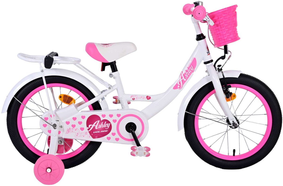Volare Ashley Kinderfiets Meisjes 16 Inch Wit
