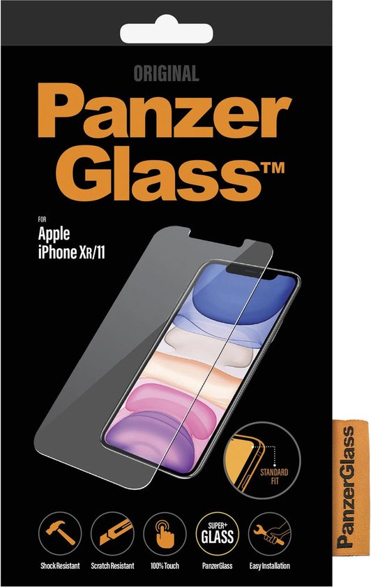 PanzerGlass - Screenprotector geschikt voor Apple iPhone XR Glazen | PanzerGlass Standard Fit Screenprotector - Case Friendly