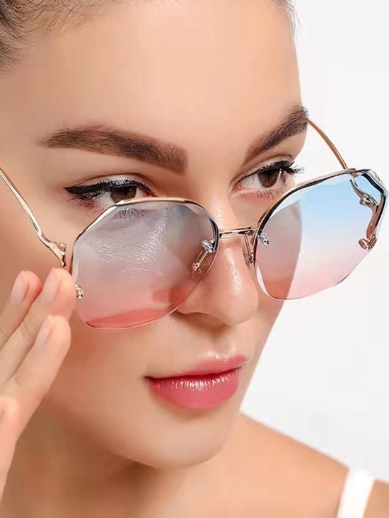 YOLOUP 6 stuks hart zonnebril Hippie bril kostuum Retro hart bril Hippie bril roze feest bril accessoires voor heren dames 60s 70s 80s 90s kostuum feest foto carnaval accessoires