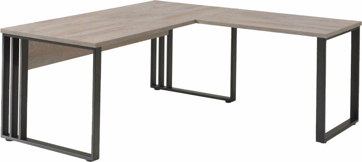 Aanbouwtafel Erasmus Eiken - Zwart - 100x65cm - Hoogte 73 cm