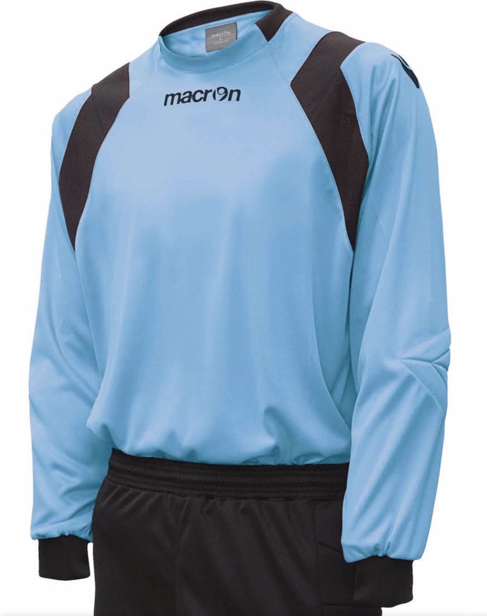 Macron Keepershirt Lange Mouw Heren - Lichtblauw /Zwart, Maat: S
