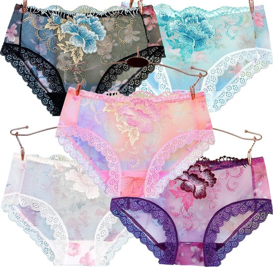 SissyMarket Princess Diamonds Panties 5 stuks Alle kleuren One
