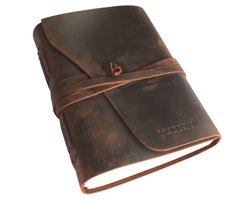 Vintage Leren Notitieboek - 300 Blanco Pagina's - Leer - Geschikt als schetsboek, planner of notitieboek - Journal - Notebook Vintage Leren Notitieboek - 300 Blanco Pagina's - Leer - Geschikt als schetsboek, planner of notitieboek - Journal - Notebook