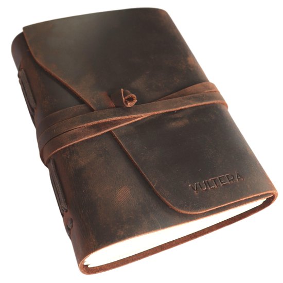 Carnet De Notes A5 En Cuir PU Vintage – Rechargeable, Avec 4 Pochettes Et Marque-page Règle – Idéal Journal Intime, Cadeau Femme/homme