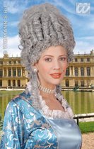 Widmann - Middeleeuwen & Renaissance Kostuum - Pruik, Marie Antoinette Grijs - Grijs - Carnavalskleding - Verkleedkleding