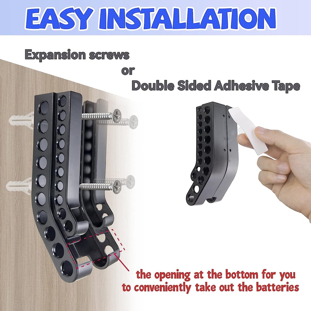 Organisateur De Piles Pour Montage Mural – Support De Piles