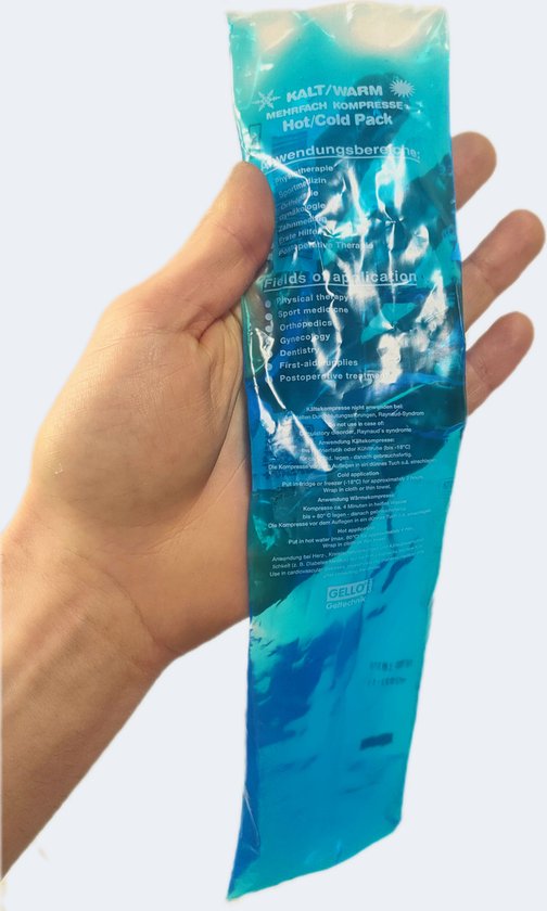 koud-warm kompres - 2 stuks - Hot-cold pack - 8 x 38 cm - Flexibel coolpack / icepack / gelpack voor bij blessures - Platte Koelelementen voor koeltas van Sissel — afbeelding 3