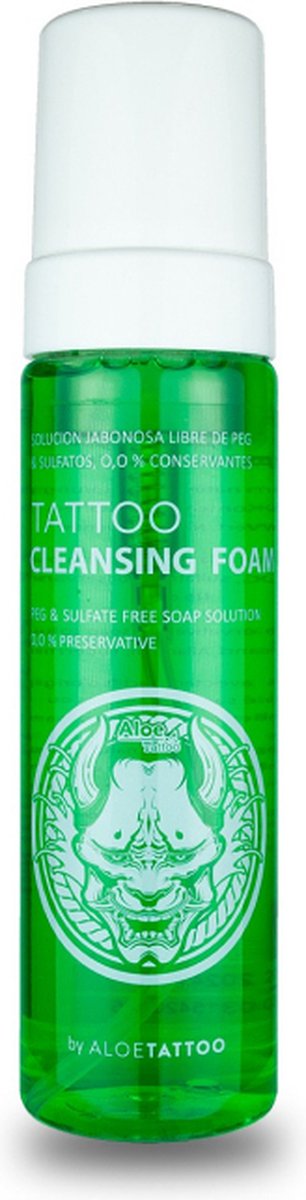 Aloe Tattoo Cleansing Foam For Washing 220ml | Tattoo Benodigdheden | Tattoo Zeep | Schuimzeep | Reinigingszeep Tatoeage