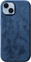 iPhone 15 - Alcantara Case - Ocean blue